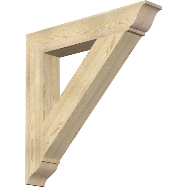 Ekena Millwork Traditional Traditional Rough Sawn Bracket, Douglas Fir, 6"W x 38"D x 38"H BKT06X38X38TRA01RDF - main